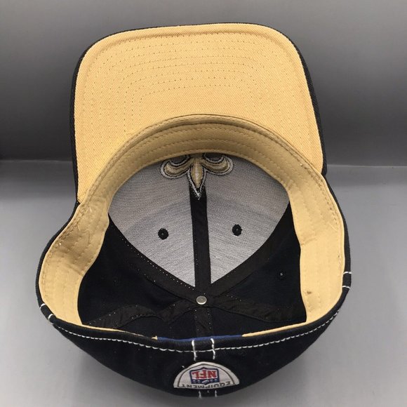 New Orleans Saints Reebok On-Field NFL Equipment Football Hat Flex Fit Sz S/M - Picture 5 of 6